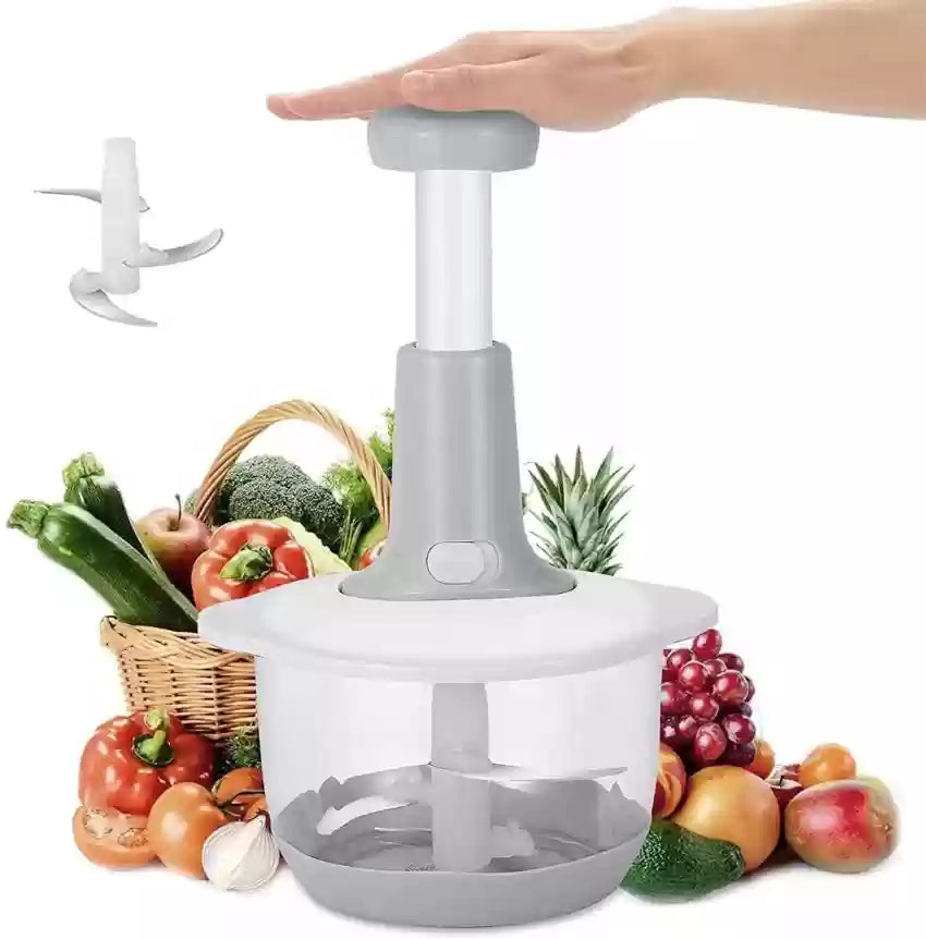 Hand Push Chopper Efficient Food & Vegetable Cutter with Multiple Blade Options